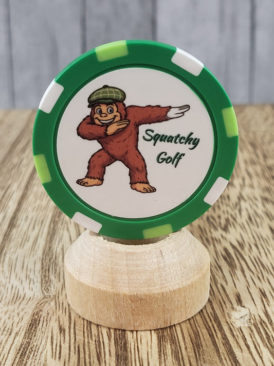 Poker Chip Ball Marker - Cartoon Logo